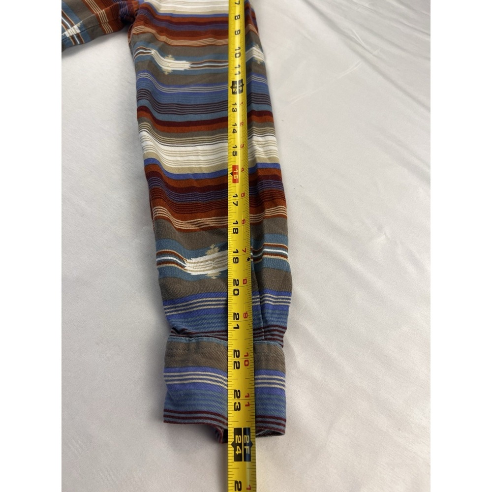 STETSON Western Shirt Aztec Stripe Button Front Southwest Rayon Women's Lg - Picture 7 of 10